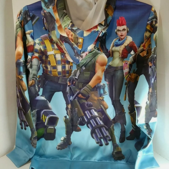 Cosplay Boy's Size Large Multicolored 3D Graphic Pullover Hoodie Sweatshirt - Picture 7 of 9